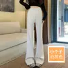 2026 Novas Calças Micro Flare Elegantes Versáteis para o Trabalho Slim Fit Justas Casuais Estilo Outono/Inverno Com Veludo Interno Sensação Relaxada Calças Femininas