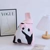 Bolso de Mano para Mujer del Festival del Bote del Dragón Panda, Bolso Cubo Tejido, Estilo Coreano y Japonés Versátil, Bolso Tote Casual, Bolsa para el Almuerzo, Lindo y Divertido