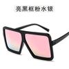 Óculos de sol masculinos e femininos da moda europeia e americana, armação grande, óculos de sol personalizados, retrô, preto, super óculos, óculos de sol da moda, atacado
