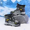 Sapatos Infantis Forrados com Lã Espessados Botas de Neve do Nordeste Estilo Novo de Inverno Crianças Médias e Grandes Cano Longo Antiderrapante à Prova de Frio Grandes Sapatos de Algodão Sapatos de Algodão Masculinos