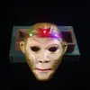 Nova Máscara de Raposa com Pena Luminosa Estilo Antigo Japonesa Meio Rosto Infantil Anime Raposa Halloween Atacado