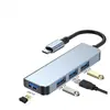 Estación de Acoplamiento Hub Ocho en Uno de Doble Cabezal Convertidor para Escritorio Laptop Tablet Teléfono Hub USB Multipuerto