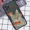 Capa de Celular iPhone16promax15 para Ins Japonês e Coreano Capa de Celular Gatinho Fofo