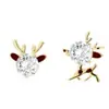 [Envio com Prejuízo] Brincos de Natal Luxo Acessível Nicho High-End Brincos Outono e Inverno Meninas Brincos de Pérola Atacado