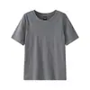 Camiseta de Manga Corta Estilo Retro Americano de 230g con Hombros Normales y Corte Amplio, Top Corto de Verano Ajustado para Mujer, Venta al por Mayor
