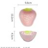 Set de Vajilla de Cerámica Lindo y Hermoso con Temática de Fresas para Uso Doméstico, Incluyendo Tazones, Platos, Tazones para Sopa, Tazones para Ramen, Cucharas y Platos
