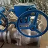 Válvula de Esfera em V com Engrenagem Helicoidal Q46F-16C Aço Carbono Válvula de Esfera de Alta Temperatura Estação de Energia Química Válvula Profissional Marca Rongye