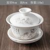 A5L Kung Fu Taza de Té Tazón de Cubierta Individual Grande Preparación de Té Porcelana Azul y Blanca Tazón de Té Porcelana Blanca Cerámica Sancai Accesorios para Juego de Té
