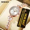 Reloj de Mujer Exquisito de Gama Alta Moxia, Resistente al Agua, Elegante Reloj de Cuarzo para Mujer, Reloj con Pulsera de Mariposa y Cola de Pez Incrustada con Diamantes de Gama Alta