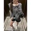 Cardigan de Tricô Listrado Color Block Estilo Old Money Feminino Outono/Inverno Suéter de Botão Único Macio Preguiçoso Ins Peça Externa