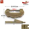 Cadeado e fechadura Ruyi Fechadura antiga Fechadura de bronze antiga Fechadura chinesa Fechadura de cobre estilo antigo Fechadura de ferrolho Abertura horizontal Fechadura de pendurar