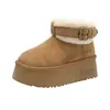 Botines Cómodos Versátiles de Suela Gruesa Esponjosos con Cordones 2026 Nueva Llegada de Invierno Calientes de Borrego para la Nieve