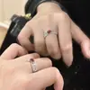 Anel de Rubi vintage estilo Palácio espiga de trigo anel de zircônia totalmente cravejado de diamantes anel aberto feminino com brilho de diamante