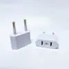 Adaptador de enchufe pequeño de cobre puro transfronterizo estándar europeo, estándar europeo a estándar americano, redondo a plano, adaptador de fuente de alimentación europea estándar alemán