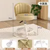 Cadeira de Maquiagem com Rodas Universal Banqueta de Penteadeira para Quarto de Menina Cadeira Giratória para Casa com Encosto Elevatório Banqueta para Unhas