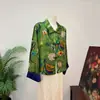[Zhili] Nueva camisa estilo chino personalizada con estampado y teñido degradado, moderna y rejuvenecedora, nueva colección principios de otoño 2026, top de mujer con cuello