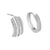 Pendientes asimétricos de diamantes de plata esterlina S925 de estilo coreano para mujer, elegantes y modernos, sencillos y combinables, joyería Tremella.