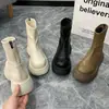 Botas Estilo Martin con Cremallera Trasera para Mujer, Nuevo Estilo Otoño 2025 Botas Individuales, Suela Gruesa que Aumenta la Altura Versátiles Botines Cortos Estilo Británico para Mujeres Petites