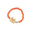 Anillo de Cuentas de Ágata Roja del Sur de Plata Esterlina 925 para Mujer, Simple, Cuerda Elastoelástica, Estilo Chino Nuevo, Estilo Nacional, Anillo J0473