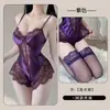 Fan Lei Ropa Interior Sexy Body Encaje Patchwork Espalda Descubierta Atuendo Seductor Conjunto de Pijama para Mujer con Abertura en la Entrepierna 1054