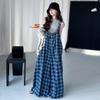Mono chaleco de rejilla estilo coreano con tirantes rojos para mujer primavera y verano 2025 nueva moda coreana traje casual