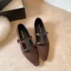 Sapatos Mary Jane femininos com estampa de leopardo e salto oculto, coleção primavera/outono 2026, design elegante estilo francês, perfeitos com vestidos, bico fino, adequados para o trabalho
