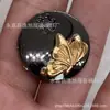 Botão criativo imitação de metal em formato de laço gravata borboleta botão fofo infantil acessórios de fivela decorativa tridimensional retrô menina