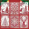 Decoração de Festival de Natal Europeu e Americano Molde de Pintura de Parede Vazado Desenho Colorido Estêncil para Desenho DIY Infantil