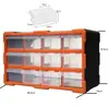 Caja de almacenamiento de pared para componentes electrónicos, gabinete de cajones a prueba de humedad, caja volcable de tapa abierta, cesta de material, plástico engrosado, duradera, tamaño grande