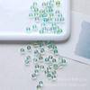 Pulsera de cuentas de vidrio para hacer tú mismo, cuentas sueltas de burbujas de doble color a juego, cuentas redondas, cuentas de vidrio rosa chapadas en oro esmerilado, material de borla de estilo antiguo