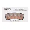 Parche de Uñas Falsas Prehecho Popular Europeo y Americano, Parche de Manicura Trapezoidal Mediano Esmerilado con Borde Blanco Francés, Ropa de Comercio Exterior