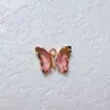 Colgante de Mariposa con Incrustaciones de Zirconia Chapado en Oro de Cobre de 18k Accesorios de Joyería DIY Pulsera Collar Material Hecho a Mano Colgante Individual Tamaño Pequeño
