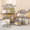 Caja de almacenamiento transparente para el hogar, coche, ropa, juguetes, aperitivos, caja de almacenamiento de respaldo, cesta de plástico, caja de almacenamiento