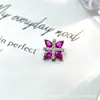 Pendientes de Titanio Aleación F-136 Estilo Lu Han Cadena Estrella Cruzada G23 Titanio Rosca Interna Circonita Stud para Labio Joyería para Piercing