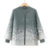 Ropa para Mamá Nueva Conjunto de Dos Piezas Otoño e Invierno Mujeres de Mediana Edad y Mayores Prendas de Punto Tejidas Ropa de Abuela Camisas Pequeñas Engrosadas
