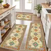 Comercio Exterior Amazon Esterilla de Cocina Plegable Bohemia Absorbente de Agua y Aceite Juego de Tres Piezas para Cocina Felpudo Esterilla de Piso de Entrada