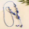 Collar con colgante de campana de mariposa de cerámica de estilo étnico retro para mujer, diseño nuevo y moderno, cadena larga para suéter, accesorios