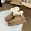 Botas de Nieve Gruesas de Invierno 2026 Sangpo Village Forradas de Piel Nuevas con Hebilla de Cuerno Suela Gruesa Botines Cortos para Mujer Engrosados