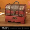 Caja de Joyería con Cerradura de Madera para Accesorios de Cabello de Boda Estilo Antiguo Caja de Almacenamiento de Joyería Tipo Cajón Multicapa Caja de Maquillaje Caja de Tocador