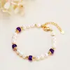 Pulseira de Pérolas de Água Doce para Mulheres, Estilo Ins de Luxo Leve de Design Nichado, Estilo Retrô Exquisito e Simples, Joias de Pérolas de Água Doce para Melhores Amigas