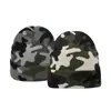 2026 Gorro de Lana Otoño e Invierno Estilo Nuevo Ocio al Aire Libre Gorro de Esquí Gorro Europeo y Americano para Clima Frío Gorro de Punto Cálido Jacquard Camuflaje para Hombres
