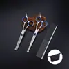 Set Profesional de Tijeras para Aseo de Mascotas para Gatos y Perros, Incluye Tijeras Rectas y Curvas Deslanadoras, Suministros Transfronterizos