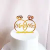 Nueva Decoración para Pastel Horneado de San Valentín Sr&Sra Amor Propuesta de Boda Inserto Acrílico para Pastel