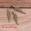 5 Cores 31*6mm DIY Liga de Zinco Acessórios de Joalheria Pingente de Folha Pulseira Colar Bagagem Acessórios para Celular