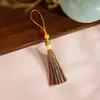 Borla de Borlas de Cuentas de 7CM Hecha a Mano DIY Marcapáginas Pendientes Borla Pequeña Bolsita Colgante Colgante de Abanico