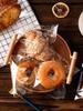 Saco de embalagem para pão baggo torrada rosquinha caixa de vedação autoadesiva separada descartável transparente embalagem para assar pequeno