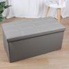 Banqueta de Almacenamiento Multifuncional Plegable de Algodón y Lino para el Hogar, Taburete para Cambiar Zapatos, Reposapiés