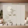 Biombos plegables de estilo chino para dividir la sala de estar, biombos móviles plegables de estilo chino para uso en hoteles y oficinas, y paneles divisores para vestíbulos