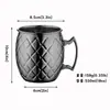Taza Mule Bar Acero Inoxidable 304 Metal Moscow Mule Martillada Copa de Cóctel Julep Cobre Copa de Cóctel Transfronterizo
