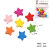 Pulseira de brinquedo de contas de estrela de cinco pontas coloridas DIY para crianças, colar de contas de madeira, acessórios de chip de madeira em estrela, acessórios por atacado
